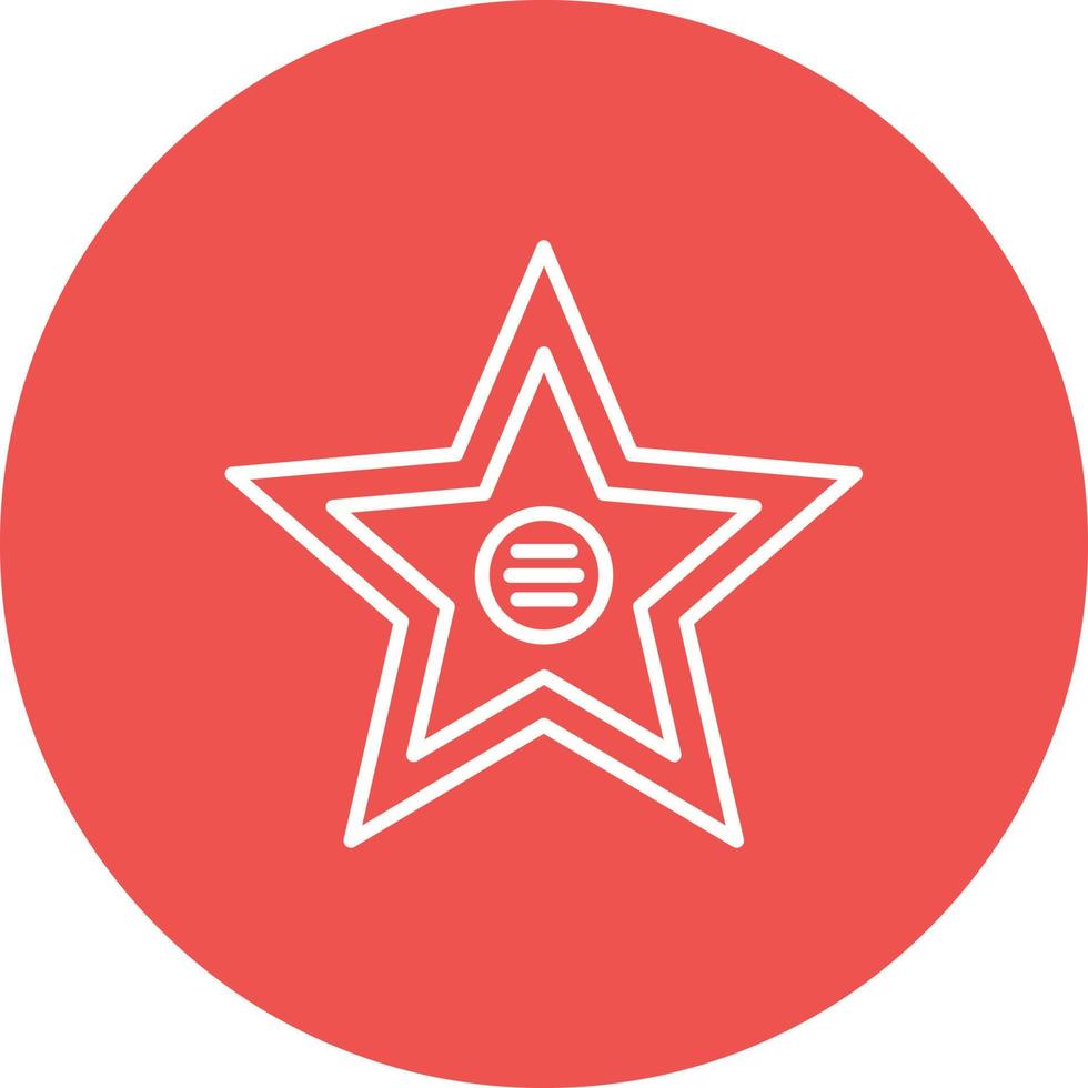Walk of Fame Line Circle Background Icon vector