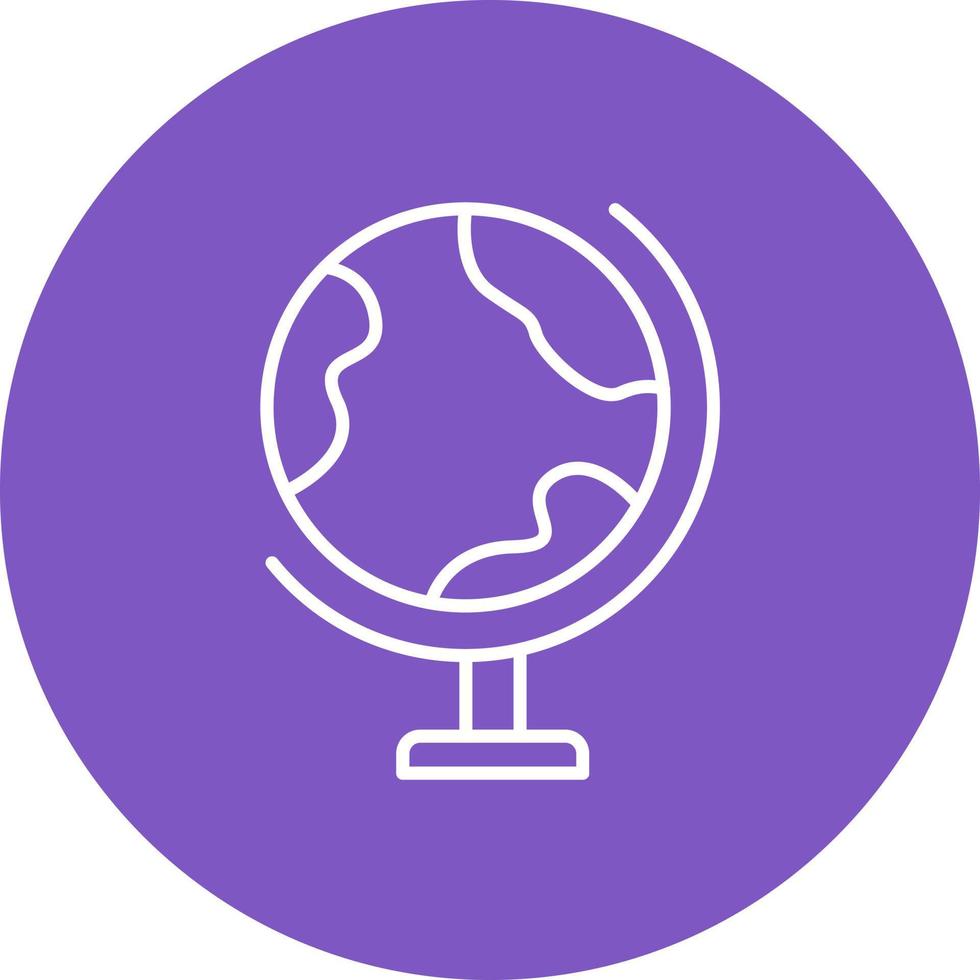 Globe Line Circle Background Icon vector