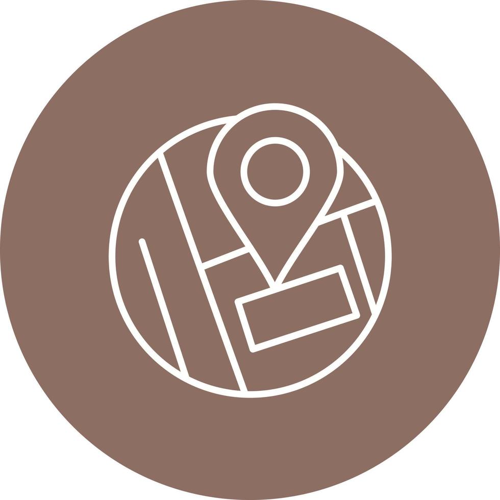 Location Marker Line Circle Background Icon vector