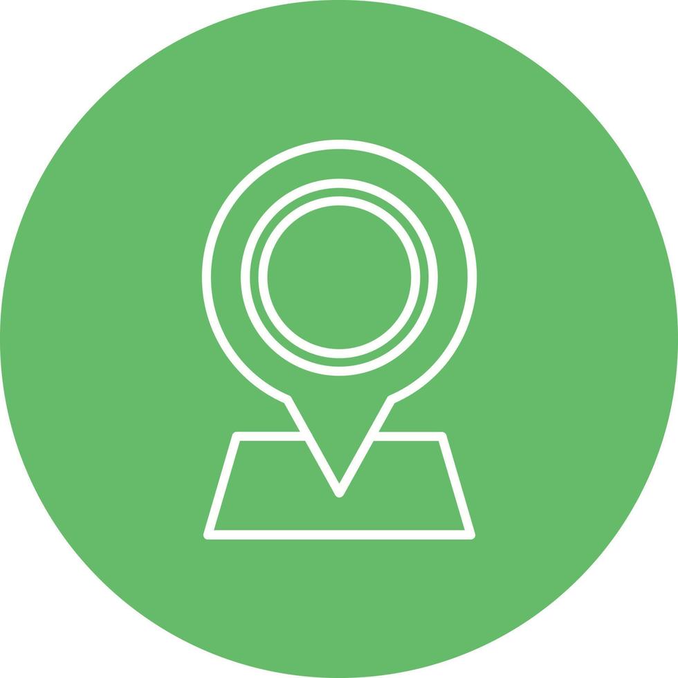 Location Line Circle Background Icon vector