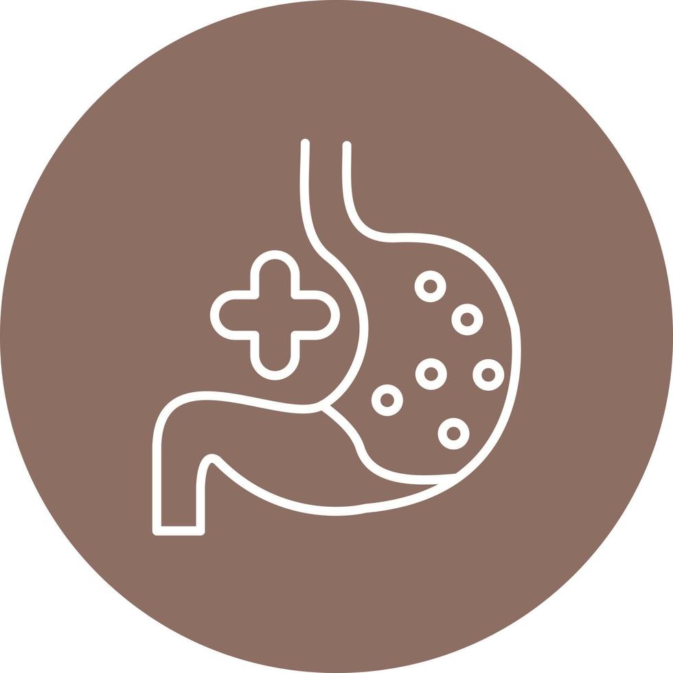 Gastroenterology Line Circle Background Icon vector