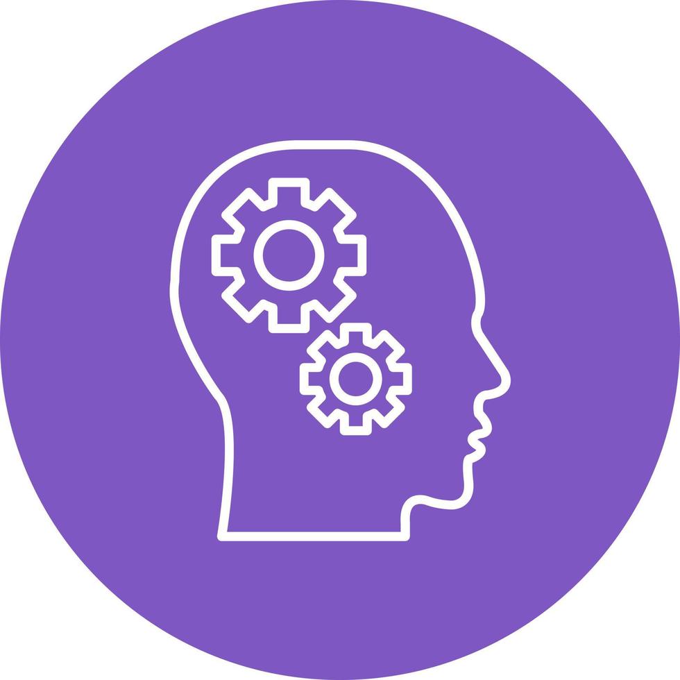 Cognitive Line Circle Background Icon vector