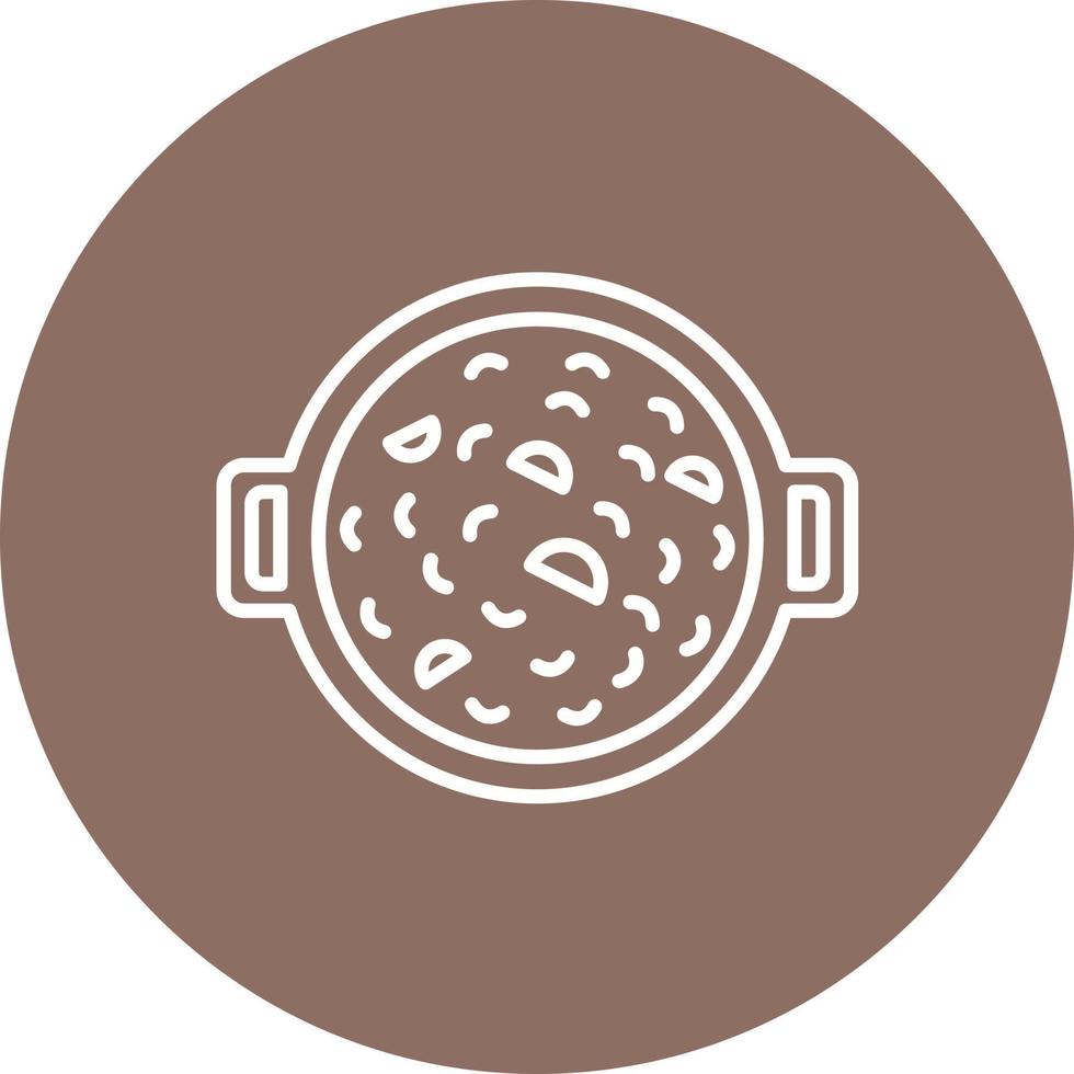 Borscht Line Circle Background Icon vector