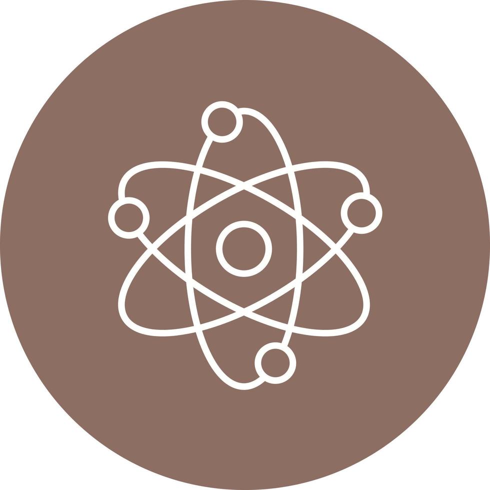 Atoms Line Circle Background Icon vector
