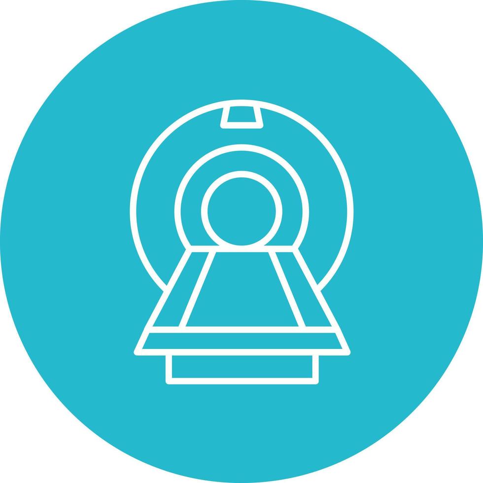 Radiology Line Circle Background Icon vector