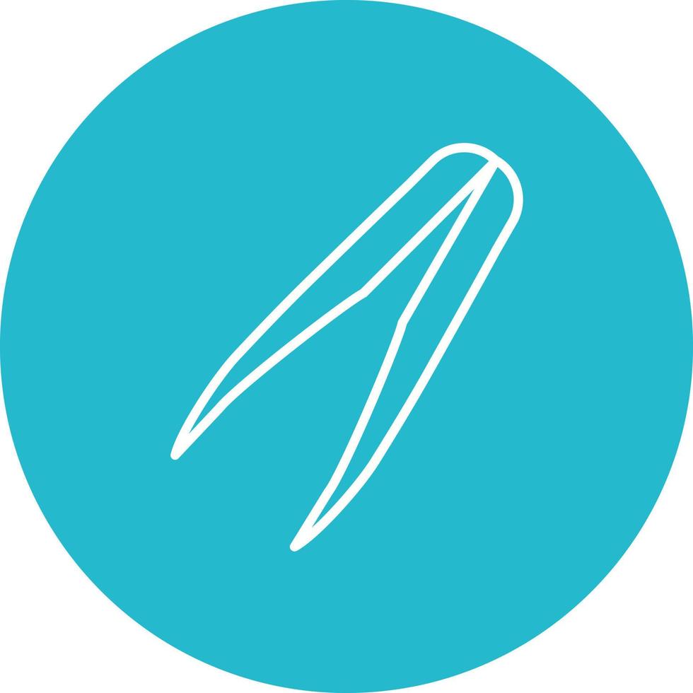 Tweezers Line Circle Background Icon vector