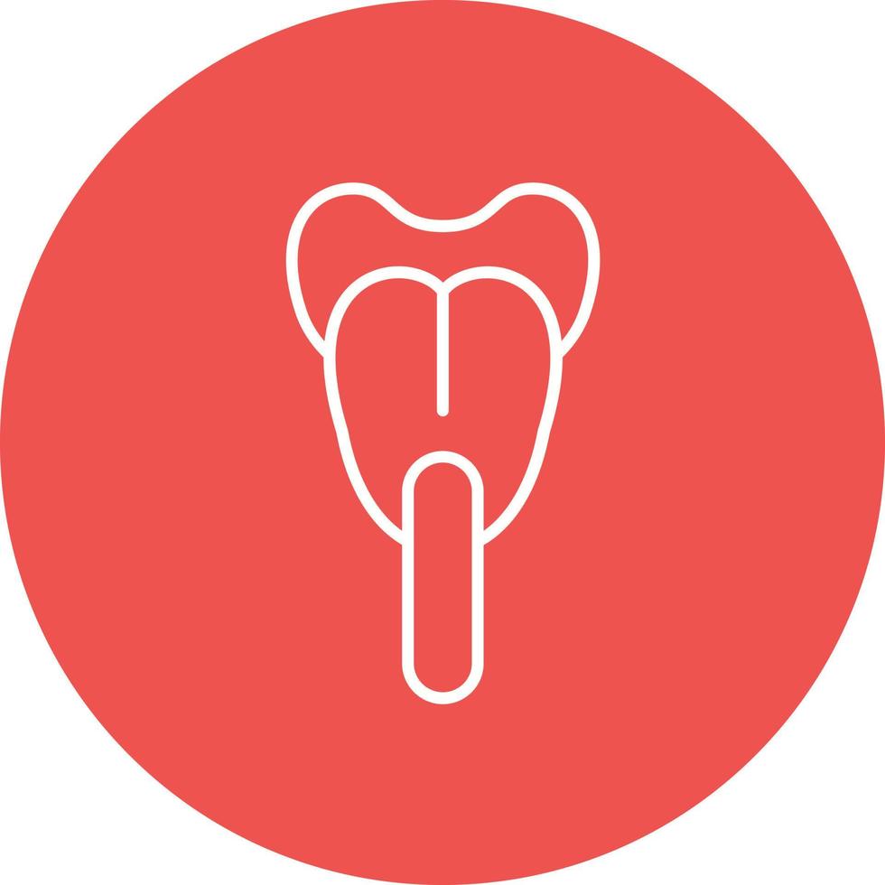 Tongue Depressor Line Circle Background Icon vector