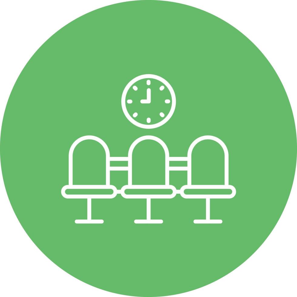 Waiting Room Line Circle Background Icon vector