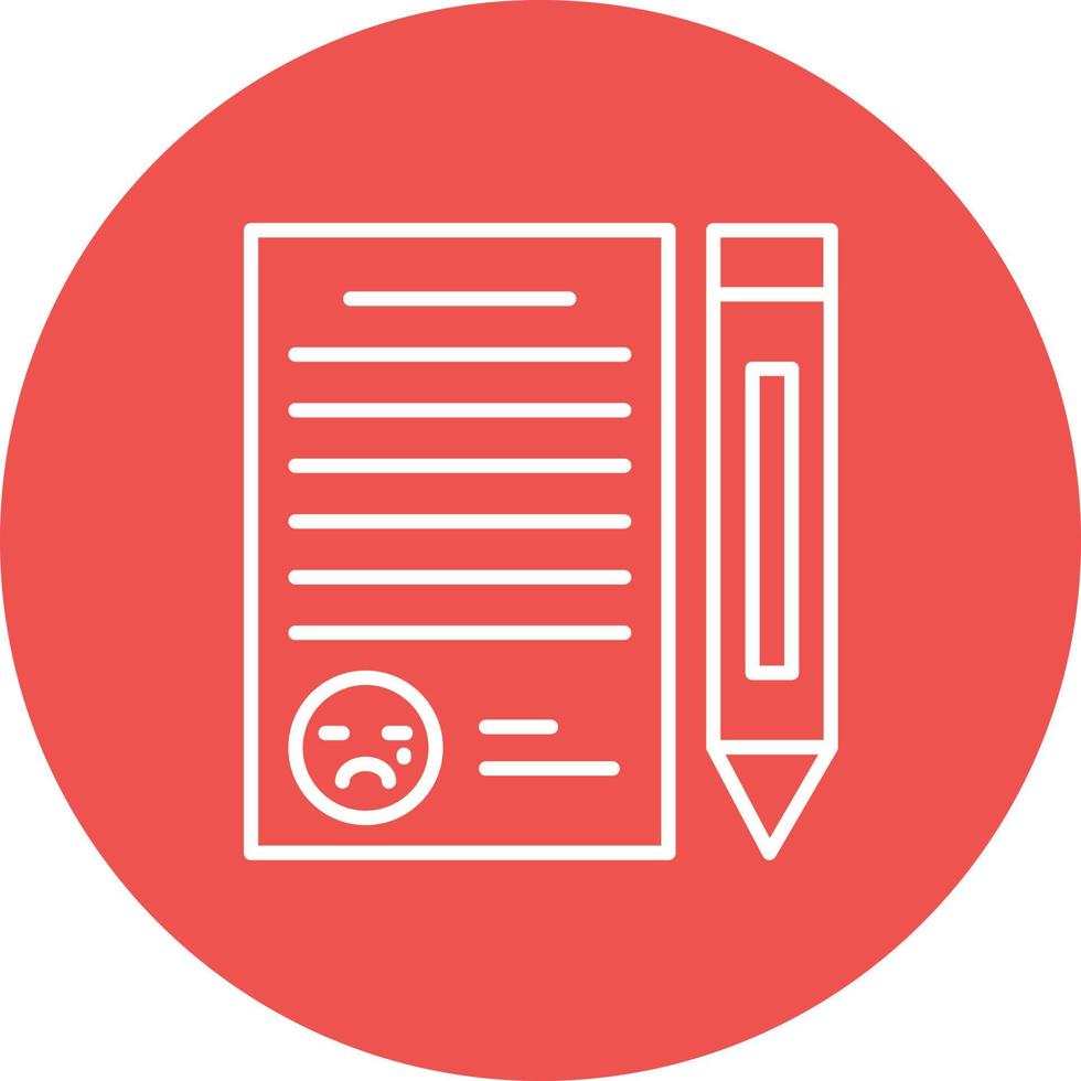 Apology Line Circle Background Icon vector