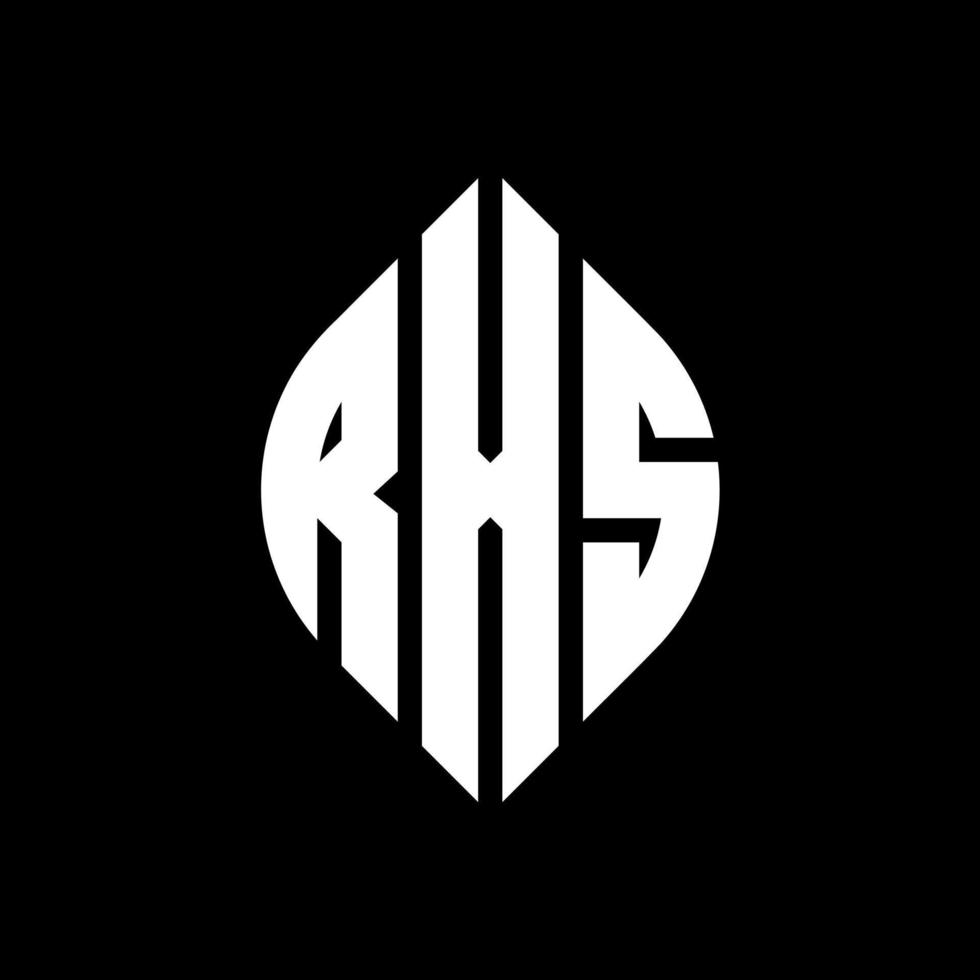 RXS circle letter logo design with circle and ellipse shape. RXS ellipse letters with typographic style. The three initials form a circle logo. RXS Circle Emblem Abstract Monogram Letter Mark Vector. vector