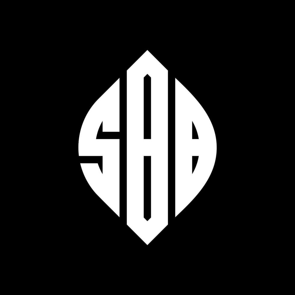 SBB circle letter logo design with circle and ellipse shape. SBB ellipse letters with typographic style. The three initials form a circle logo. SBB Circle Emblem Abstract Monogram Letter Mark Vector. vector
