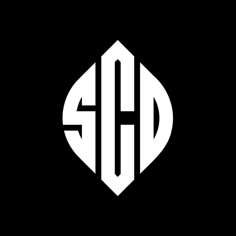 SCO circle letter logo design with circle and ellipse shape. SCO ellipse letters with typographic style. The three initials form a circle logo. SCO Circle Emblem Abstract Monogram Letter Mark Vector. vector