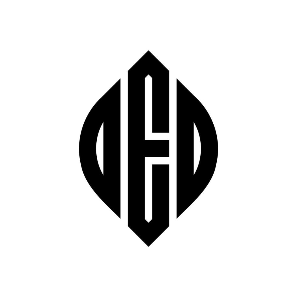 OEO circle letter logo design with circle and ellipse shape. OEO ellipse letters with typographic style. The three initials form a circle logo. OEO Circle Emblem Abstract Monogram Letter Mark Vector. vector