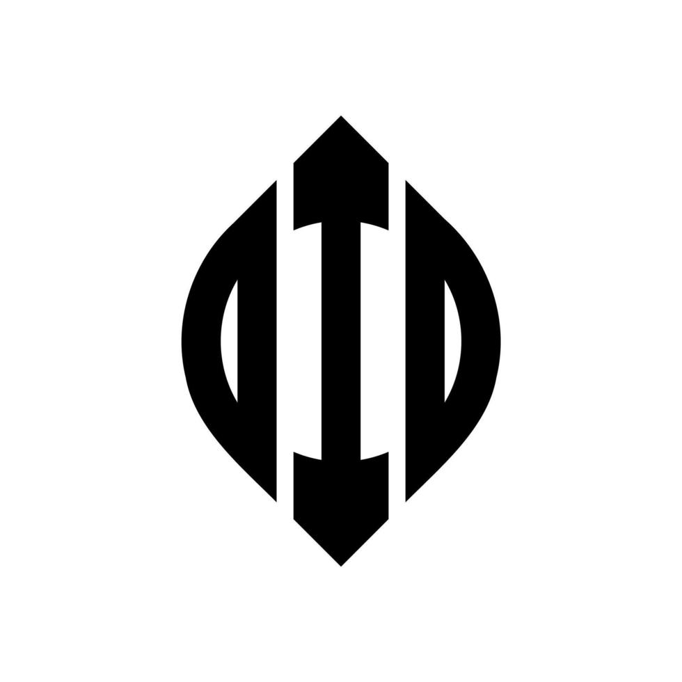 OIO circle letter logo design with circle and ellipse shape. OIO ellipse letters with typographic style. The three initials form a circle logo. OIO Circle Emblem Abstract Monogram Letter Mark Vector. vector