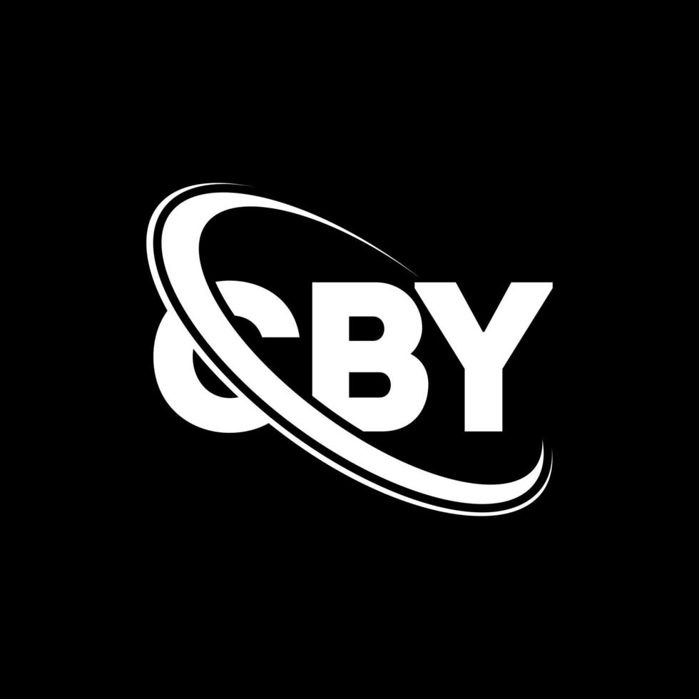 logotipo de cby. c por letra. diseño del logotipo de la letra cby. logotipo de las iniciales cby vinculado con un círculo y un logotipo de monograma en mayúsculas. tipografía cby para tecnología, negocios y marca inmobiliaria. vector