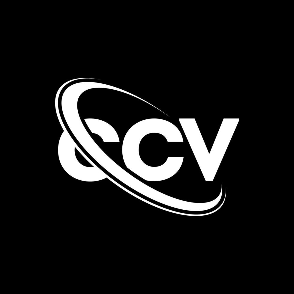logotipo de c.v. letra ccv. diseño del logotipo de la letra ccv. logotipo de iniciales ccv vinculado con círculo y logotipo de monograma en mayúsculas. tipografía ccv para tecnología, negocios y marca inmobiliaria. vector