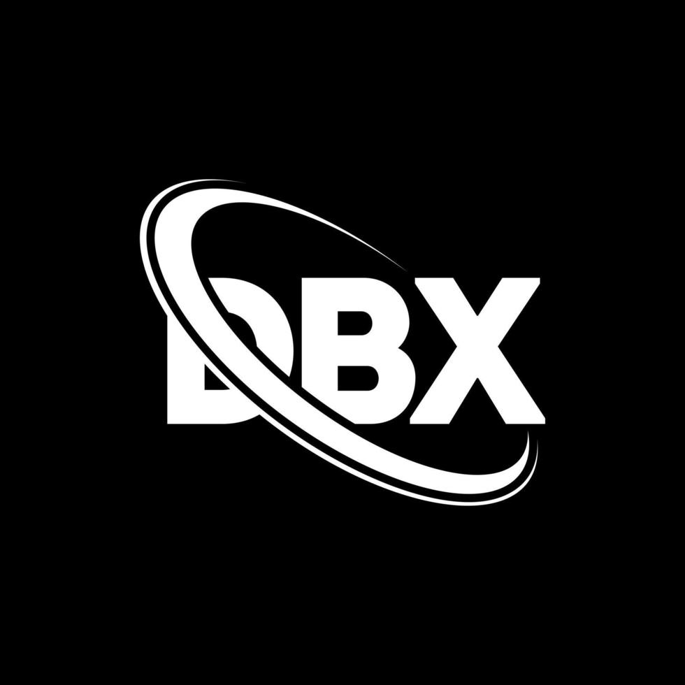 DBX logo. DBX letter. DBX letter logo design. Initials DBX logo linked with circle and uppercase monogram logo. DBX typography for technology, business and real estate brand. vector