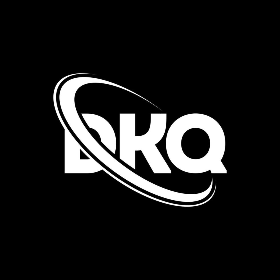 logotipo de dkq. letra dkq. diseño del logotipo de la letra dkq. Logotipo de iniciales dkq vinculado con círculo y logotipo de monograma en mayúsculas. tipografía dkq para tecnología, negocios y marca inmobiliaria. vector