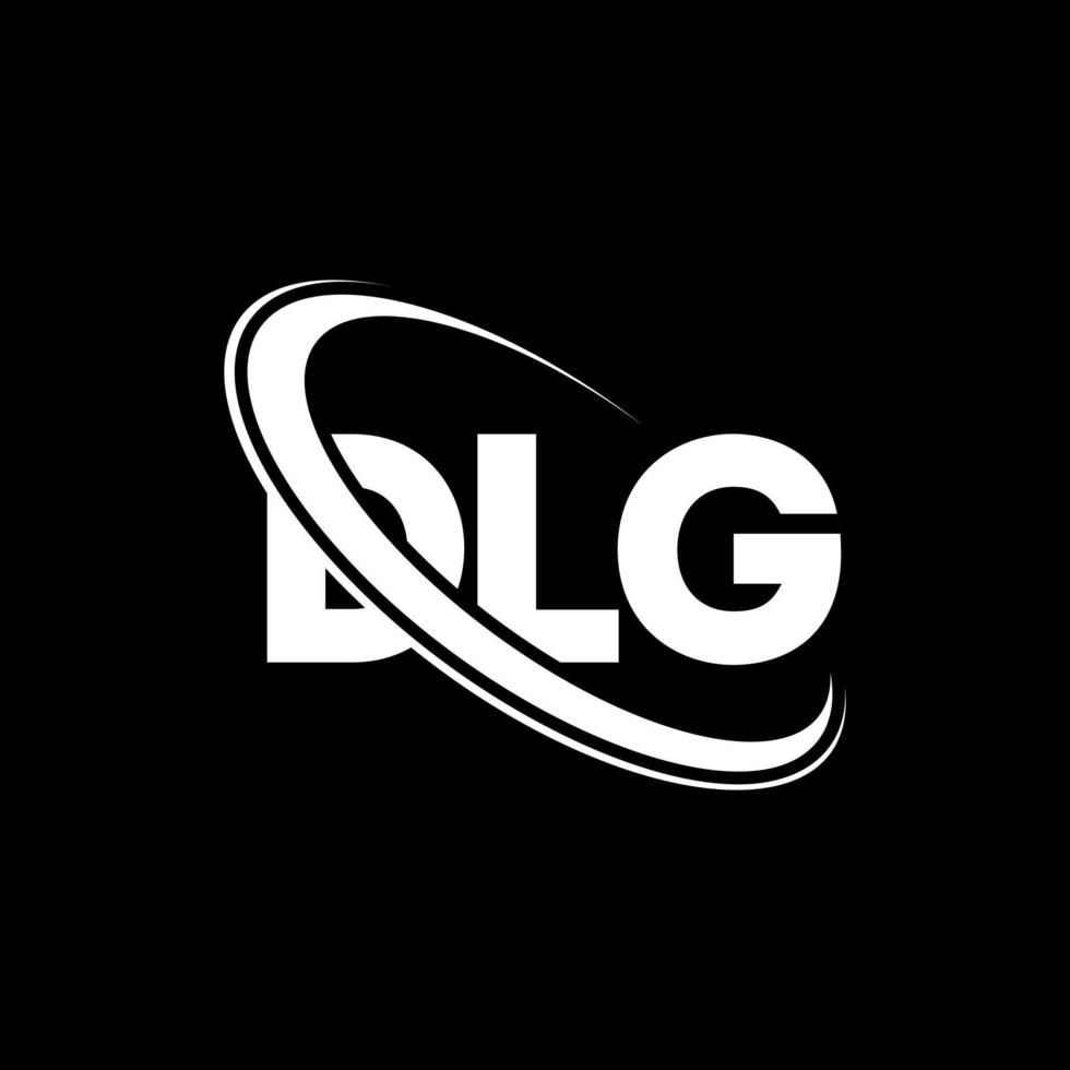 logotipo de dlg. letra dlg. diseño del logotipo de la letra dlg. logotipo de iniciales dlg vinculado con círculo y logotipo de monograma en mayúsculas. tipografía dlg para tecnología, negocios y marca inmobiliaria. vector