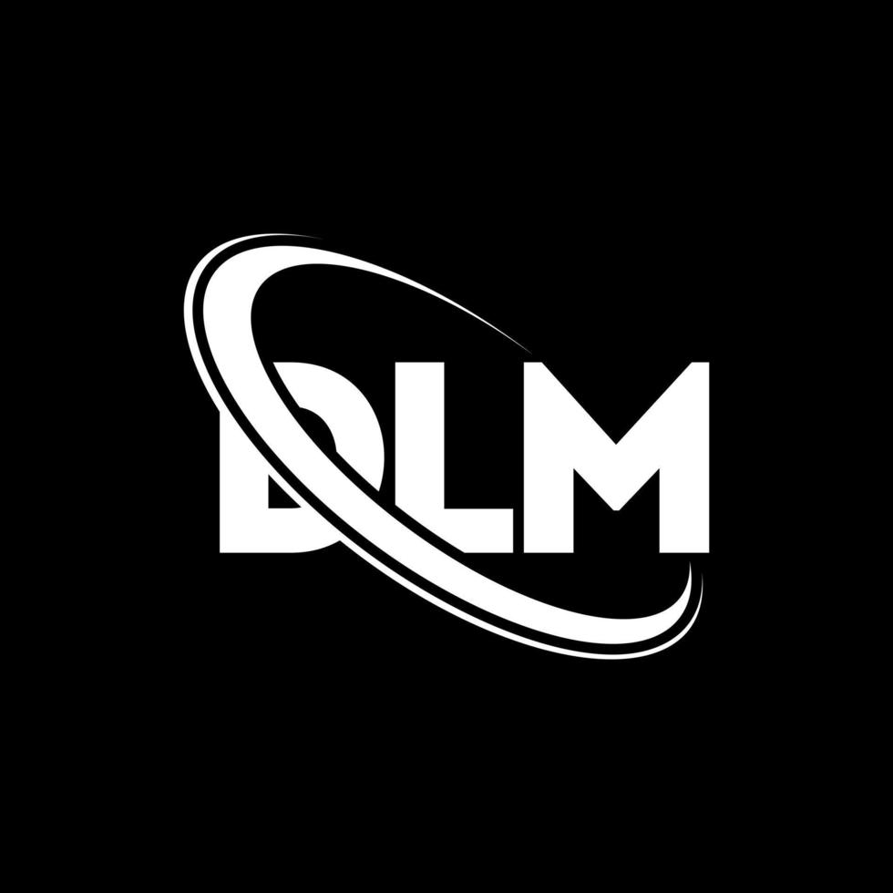 logotipo de dlm. letra dlm. diseño del logotipo de la letra dlm. logotipo de iniciales dlm vinculado con círculo y logotipo de monograma en mayúsculas. tipografía dlm para tecnología, negocios y marca inmobiliaria. vector