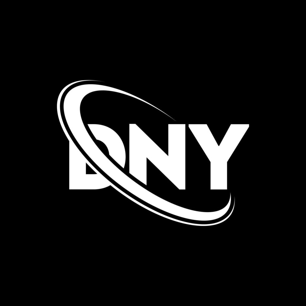 DNY logo. DNY letter. DNY letter logo design. Initials DNY logo linked with circle and uppercase monogram logo. DNY typography for technology, business and real estate brand. vector