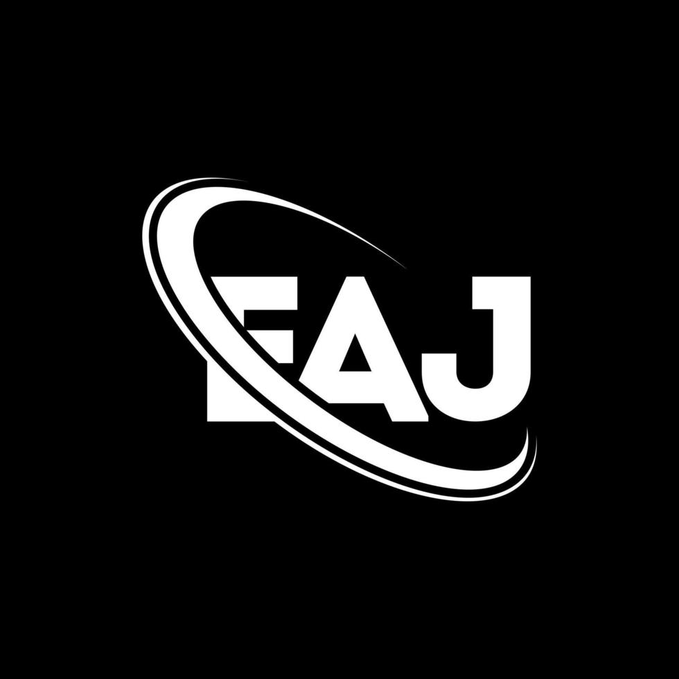 logotipo de eaj. cada letra. diseño del logotipo de la letra eaj. logotipo de iniciales eaj vinculado con círculo y logotipo de monograma en mayúsculas. tipografía eaj para tecnología, negocios y marca inmobiliaria. vector