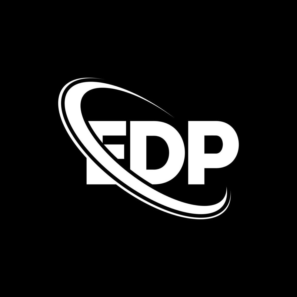 EDP logo. EDP letter. EDP letter logo design. Initials EDP logo linked with circle and uppercase monogram logo. EDP typography for technology, business and real estate brand. vector