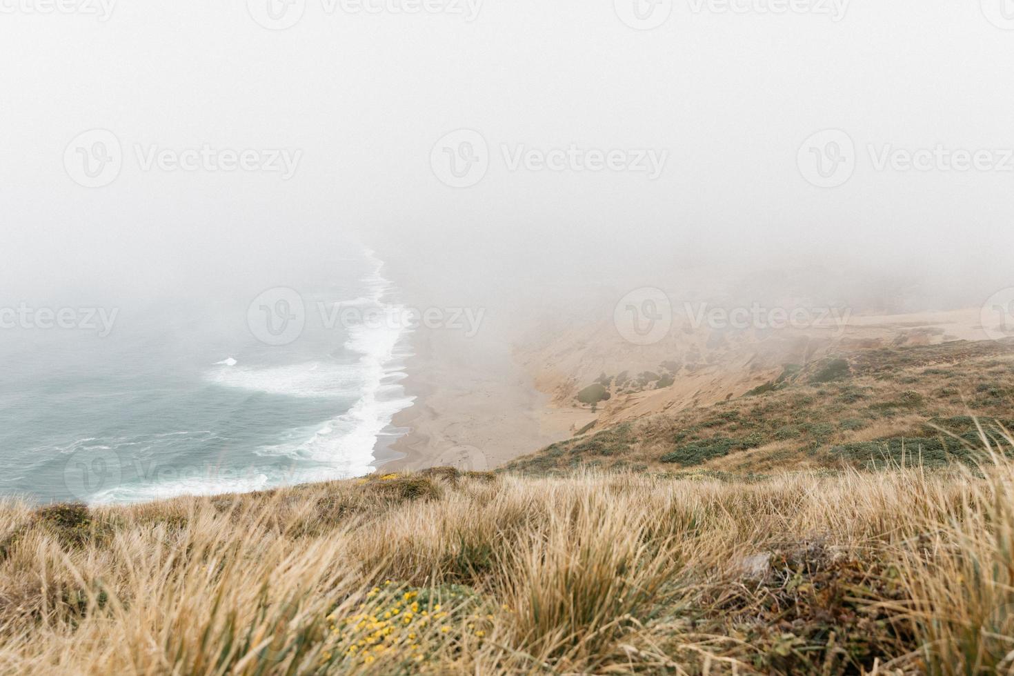 Foggy ocean view photo