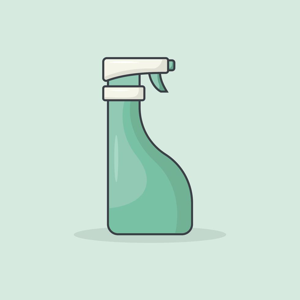Water sprayer bottle flat illustration. Sprayer disinfection, Alcohol cleaner vector icon