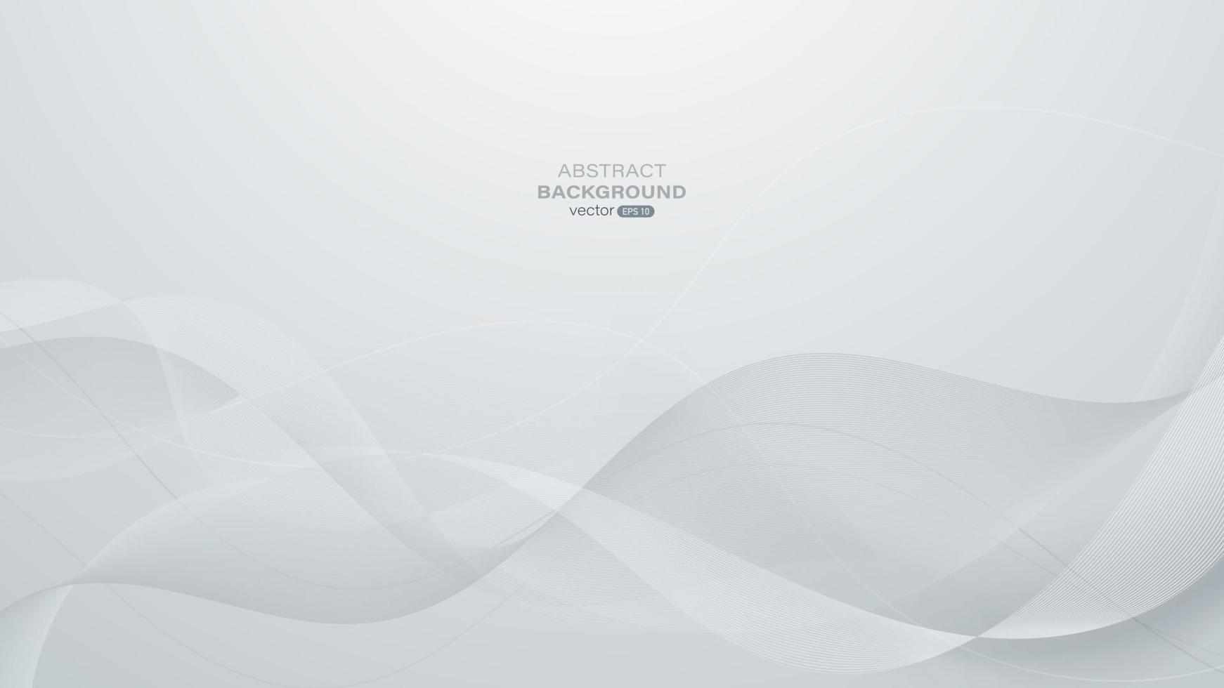 Gray gradient background with abstract dynamic wave vector