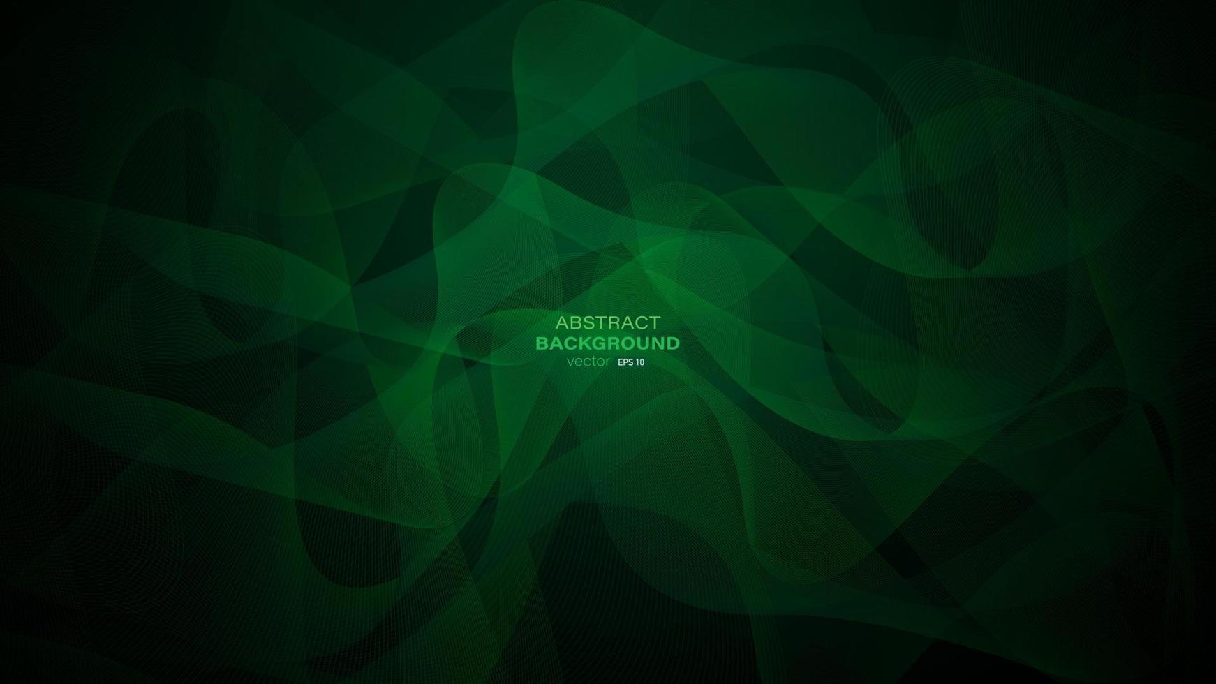 Dark green background with abstract dynamic wave vector