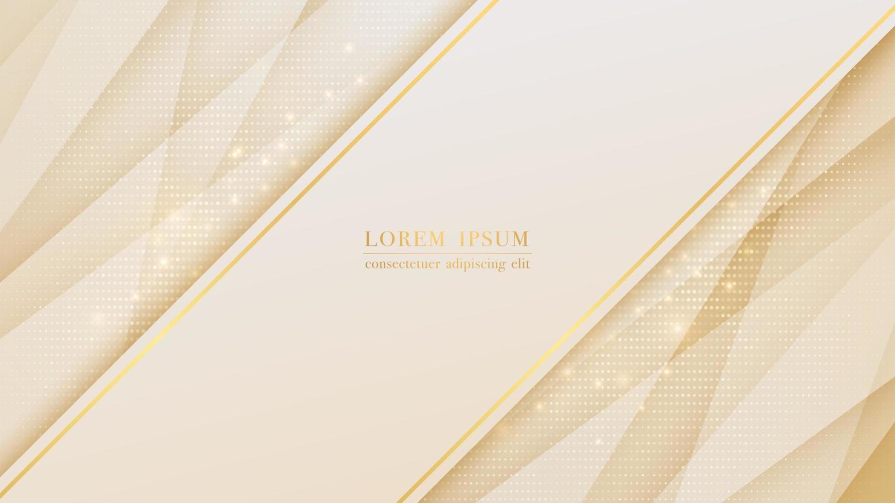 Elegant abstract background with golden line elements vector