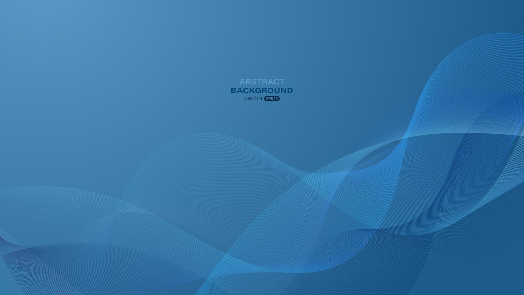 fondo degradado azul con onda dinámica brillante abstracta vector