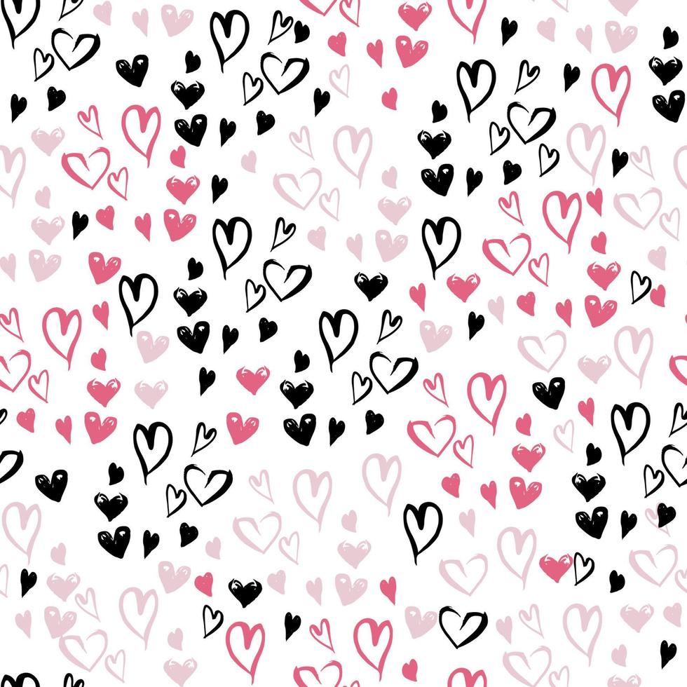 Happy Valentines Day seamless pattern. Vector illustration.