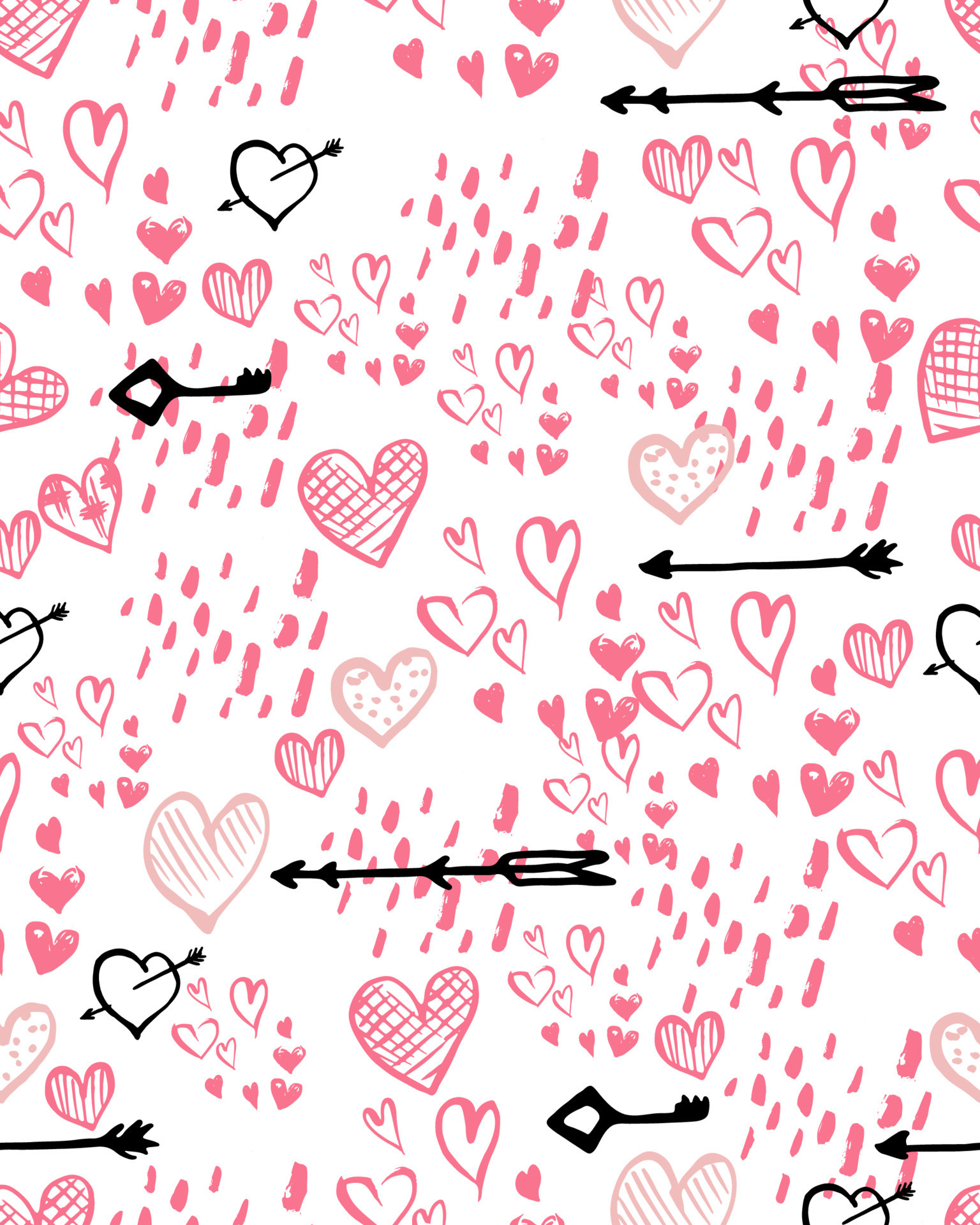 Free Vector  Hand drawn valentine's day pattern collection