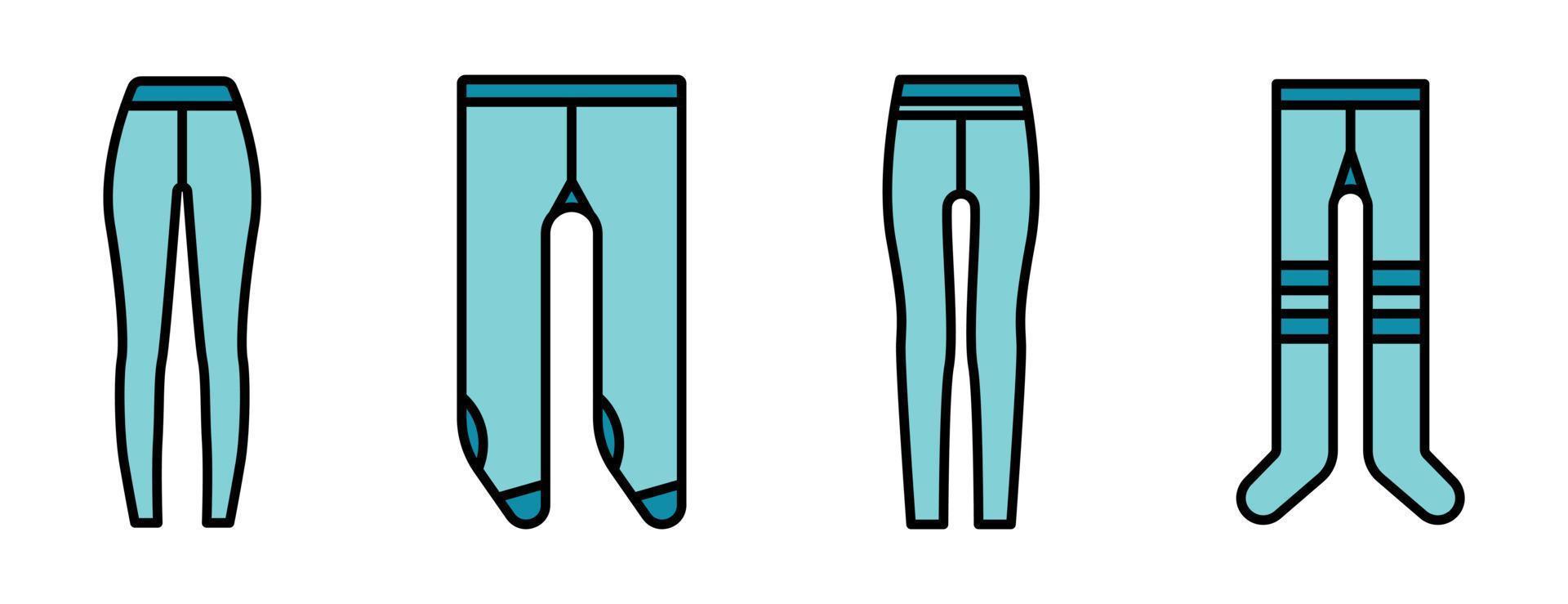 Tights icons vector flat