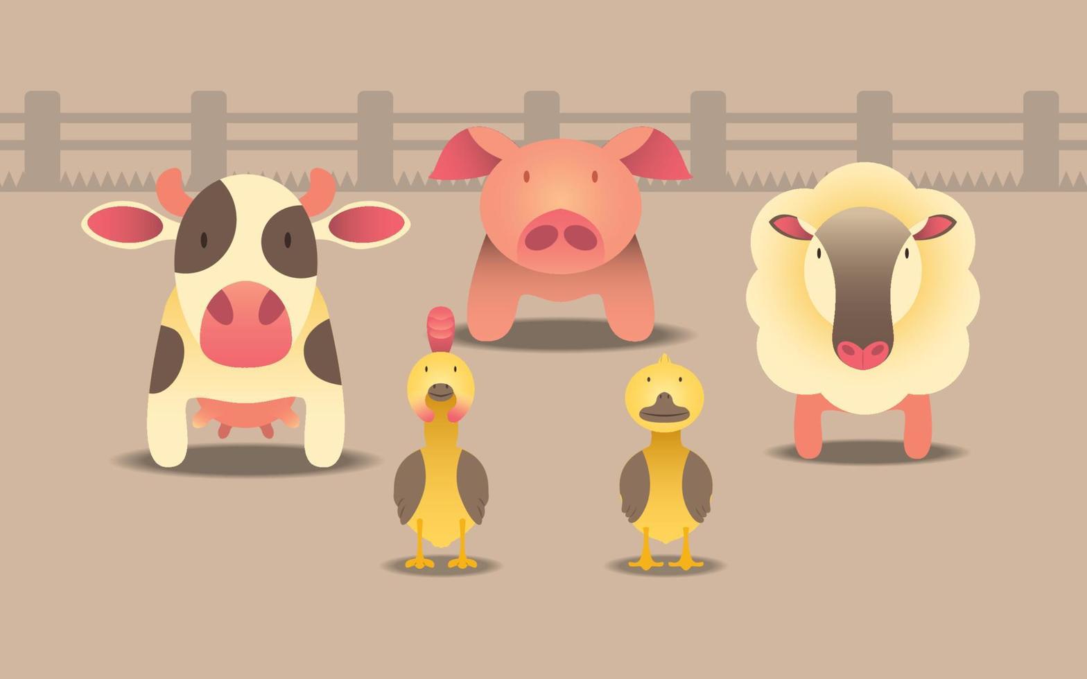 Farm Animal Set vector