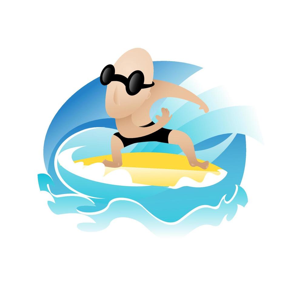 vivid color surfer vector