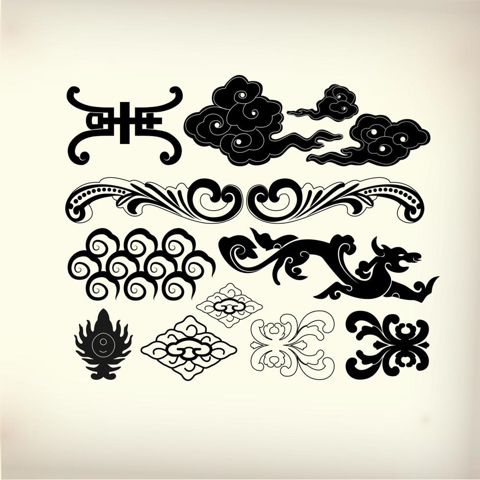 Chinese Ornament Set vector