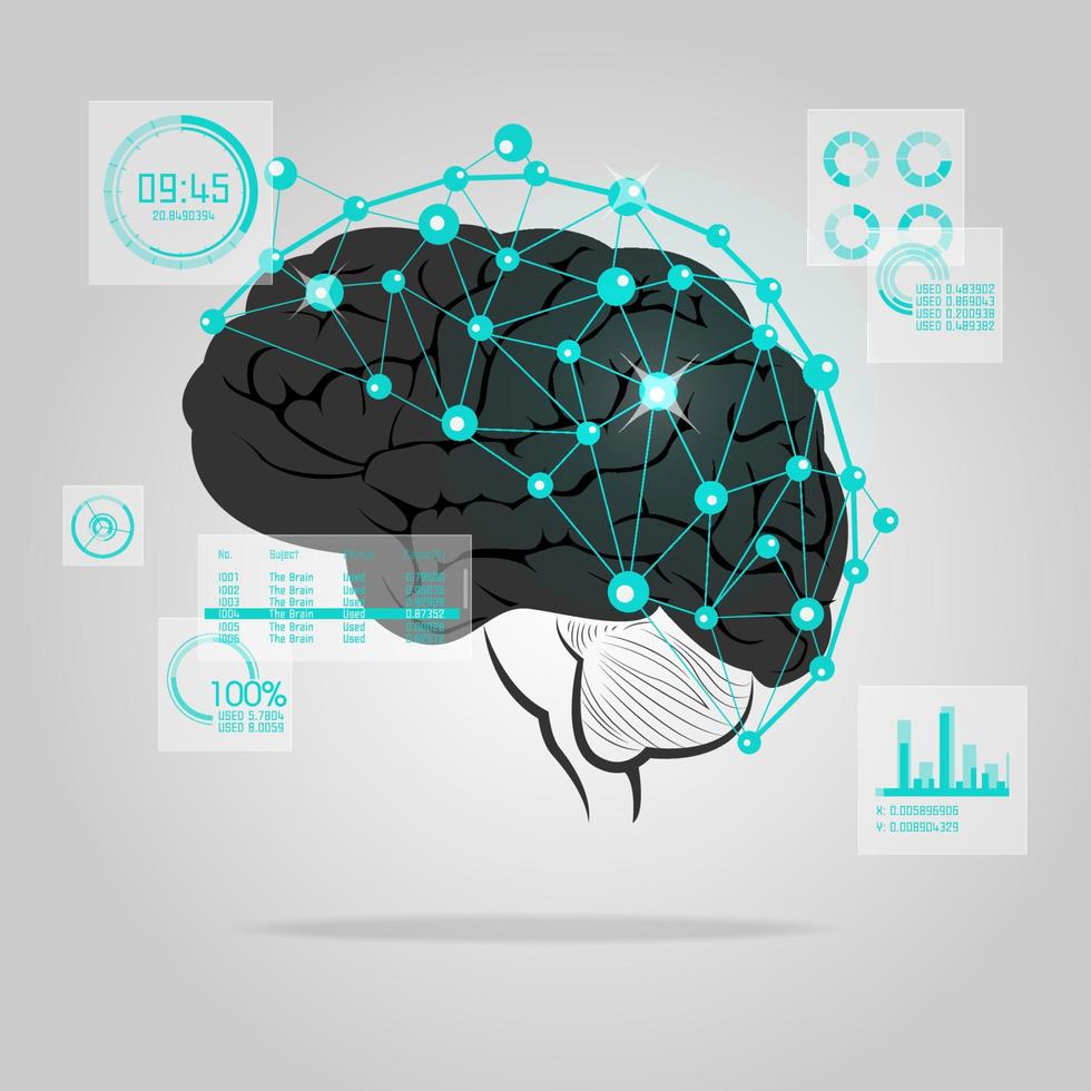 medical Brain Analysis vector