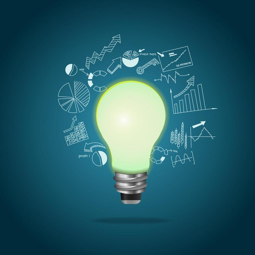 light bulb concept vector