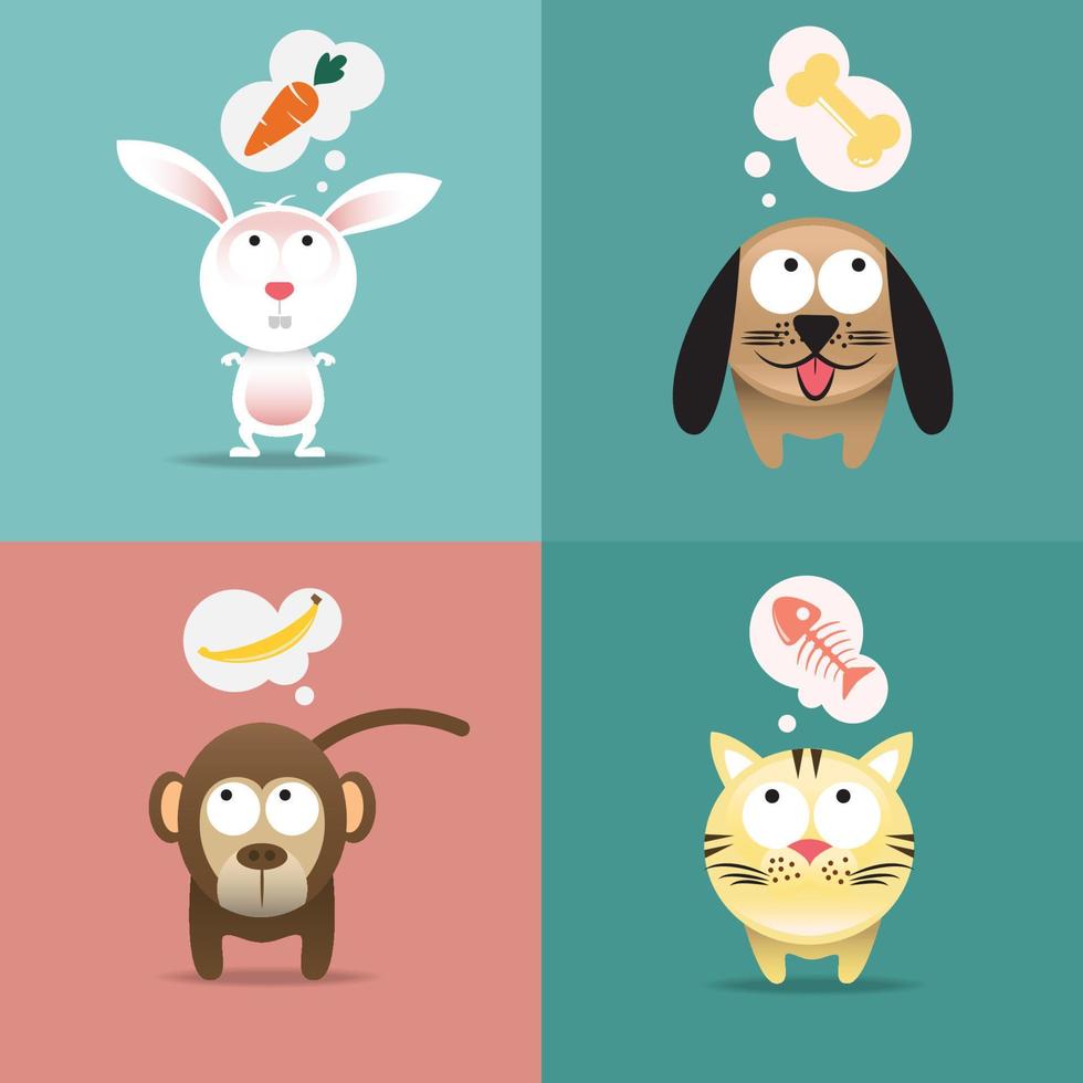 vivid animal set vector