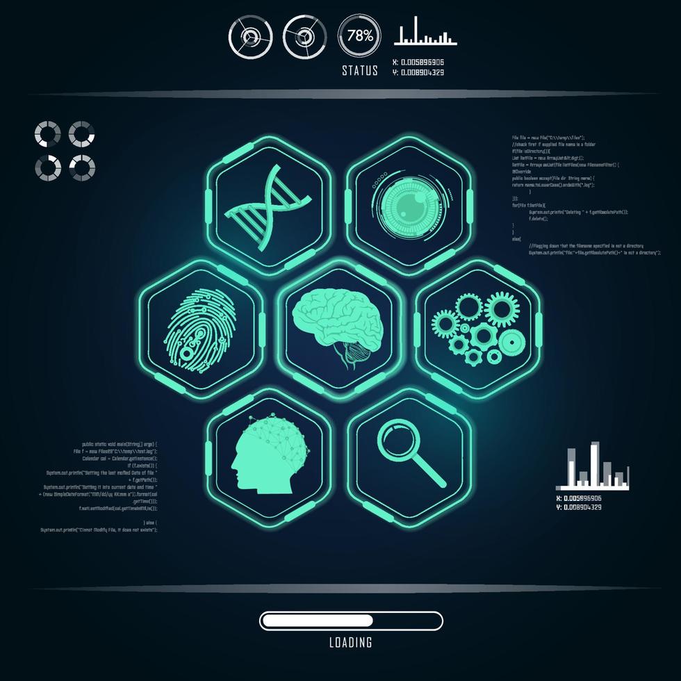 futuristic science interface vector