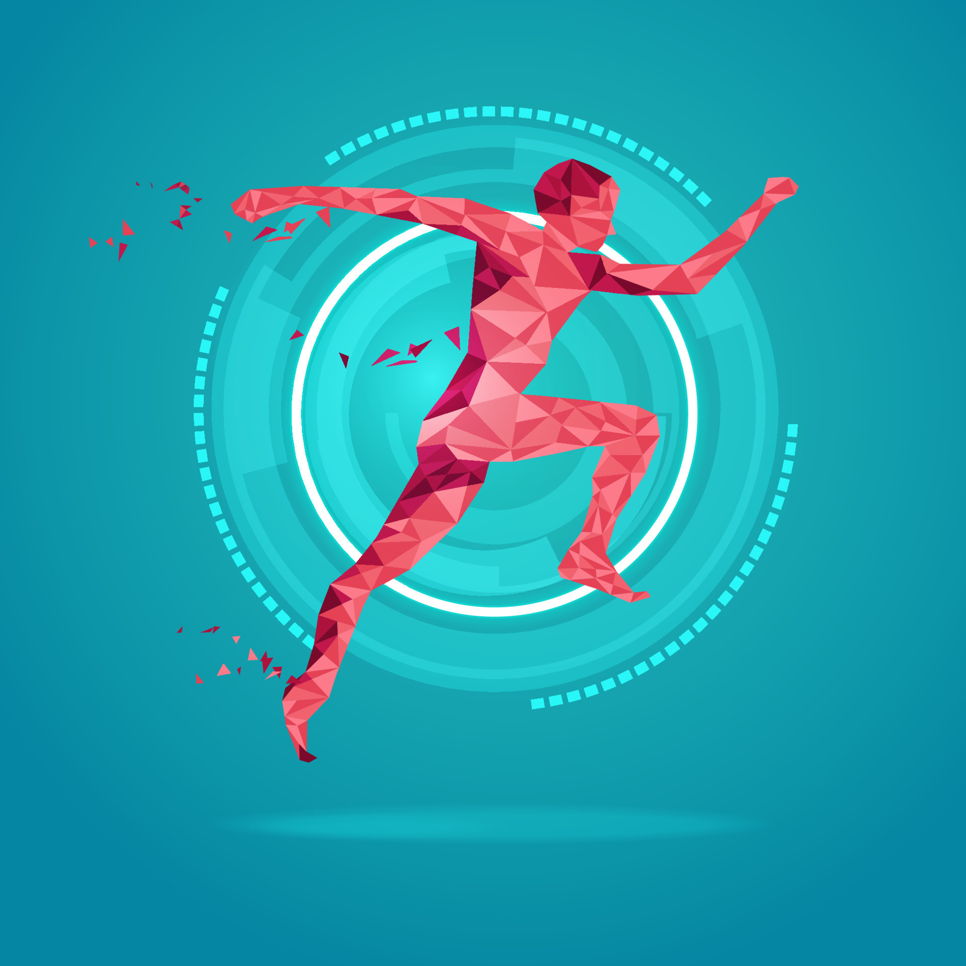 running low poly 8910758 Vector Art at Vecteezy