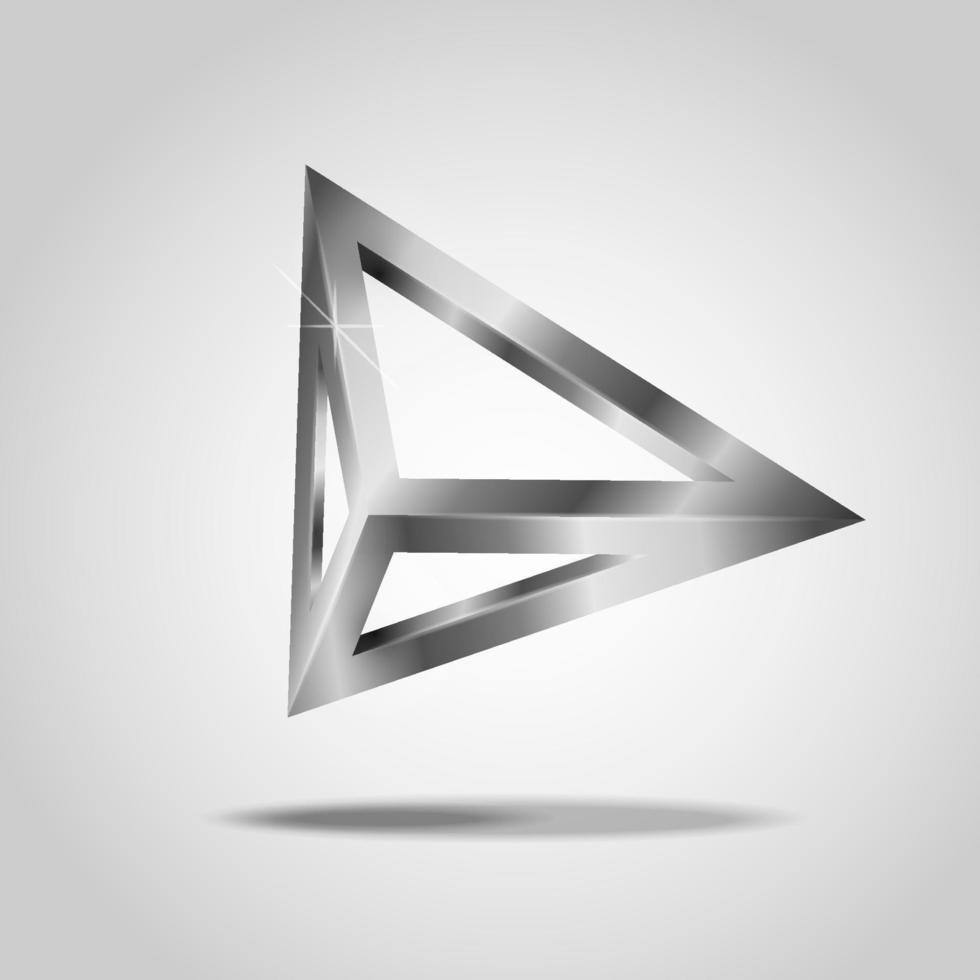 elemento triangular de acero vector