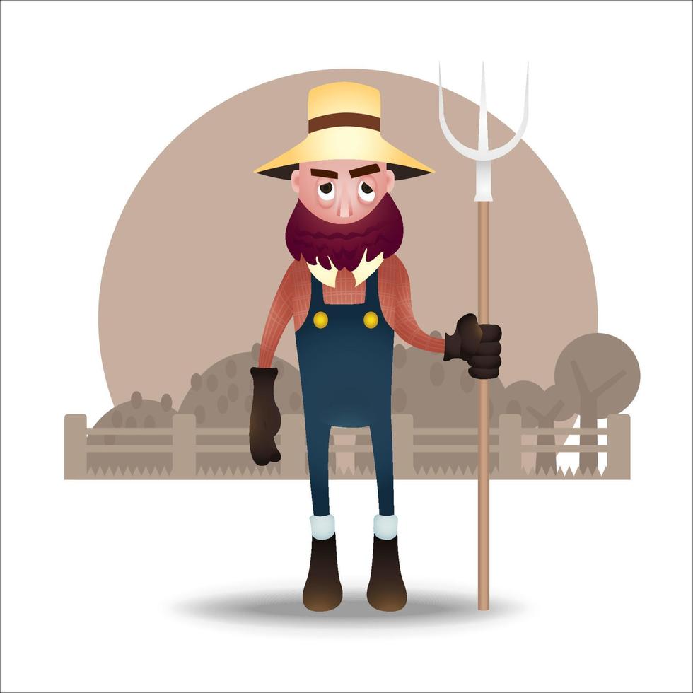 farmer cartoon character vector