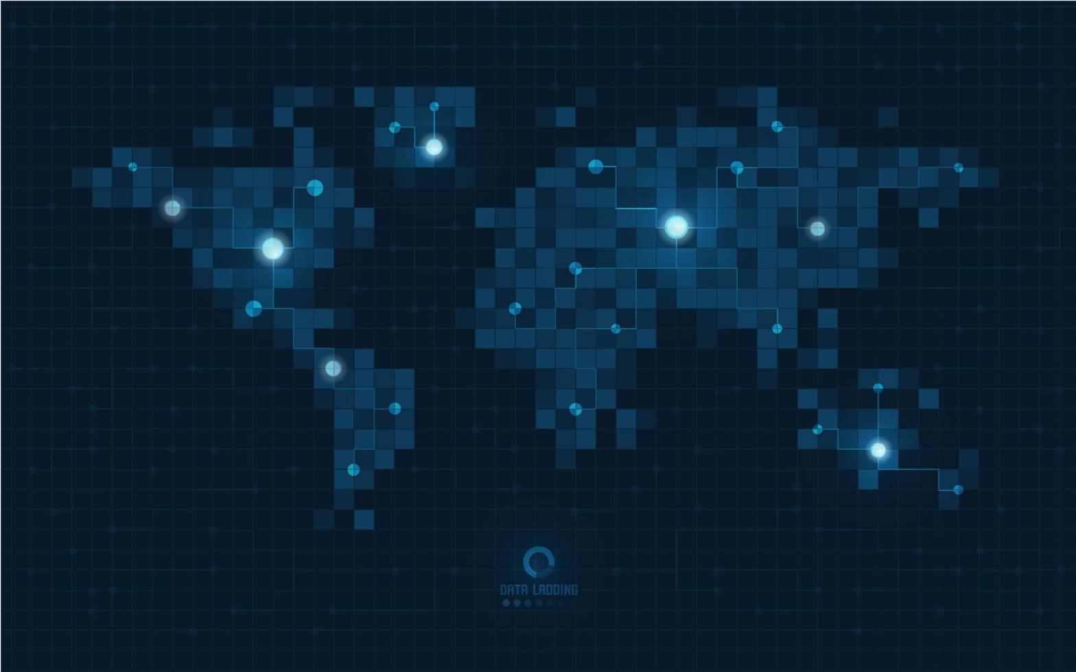 digital world map vector