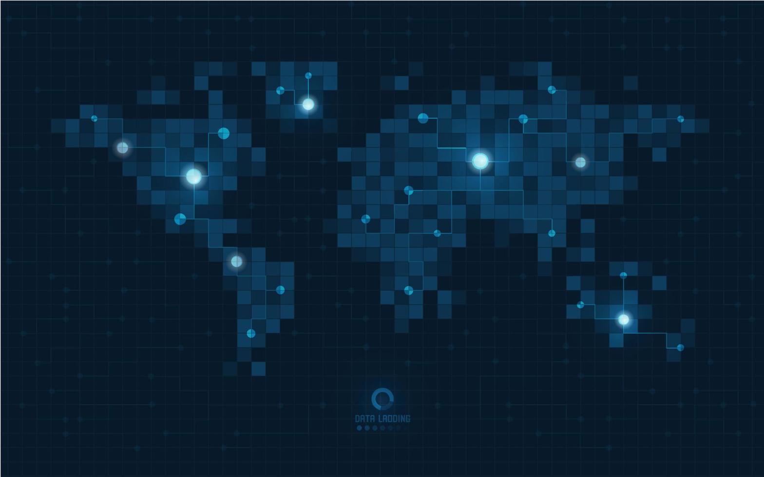 mapa del mundo digital vector