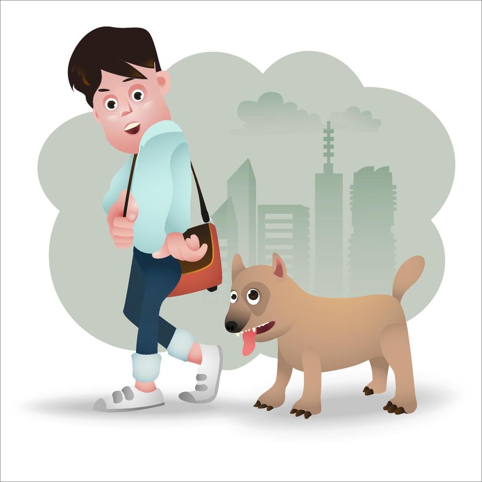 dog cartoon character vector