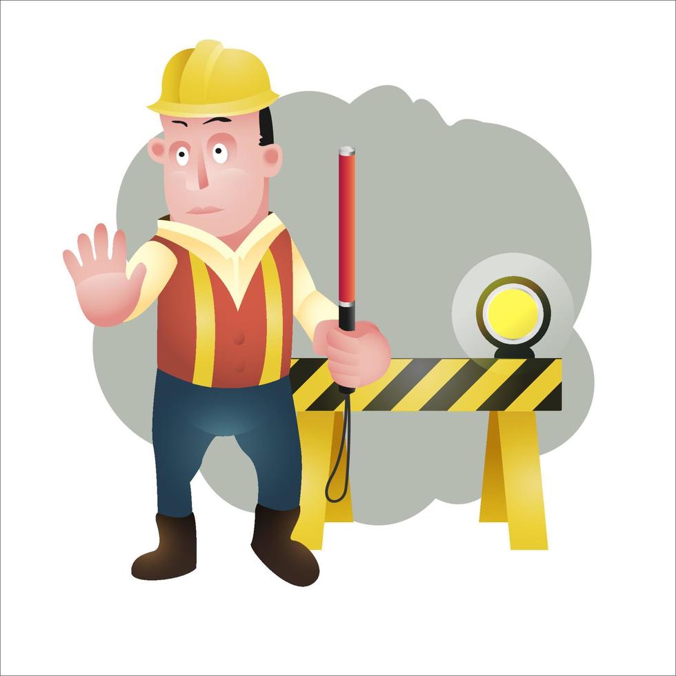 worker cartoon character vector